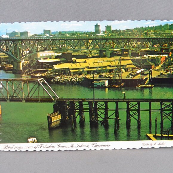 Vintage Postcard - Granville Island Birds Eye View - Dexter Press - Picture 4 of 4